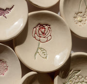Birth Flower Ring Dish Ceramic June Rose from Kitchen Supply