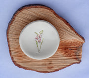 Birth Flower Ring Dish Ceramic August Gladiolus from Kitchen Supply