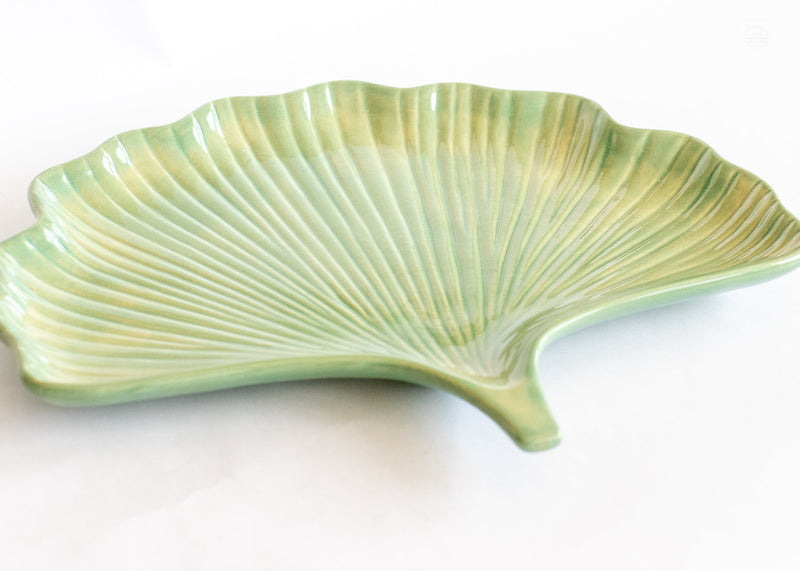 Ceramic Ginkgo Leaf Tray Ceramic from Kitchen Supply
