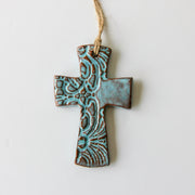 Flared Cross Ornament Ceramic Bluebell from Kitchen Supply