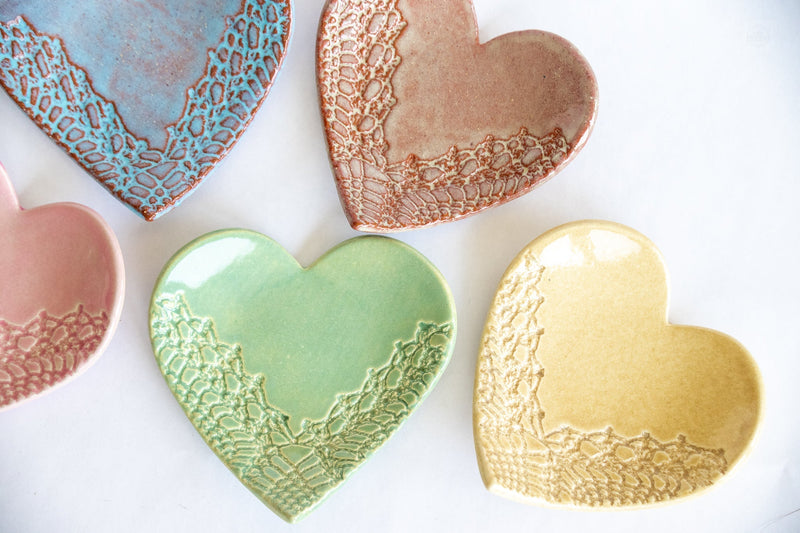 Heart Ring Dish Without Gold Ceramic Autumn Leaf from Kitchen Supply