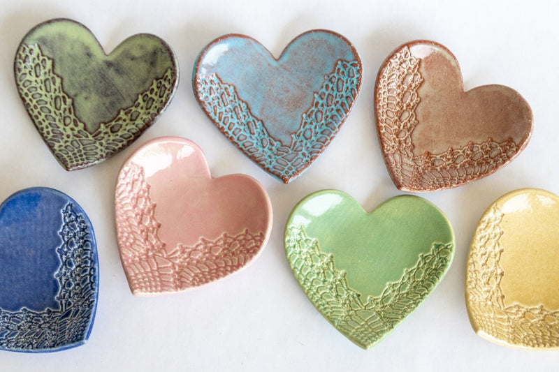 Heart Ring Dish Without Gold Ceramic from Kitchen Supply