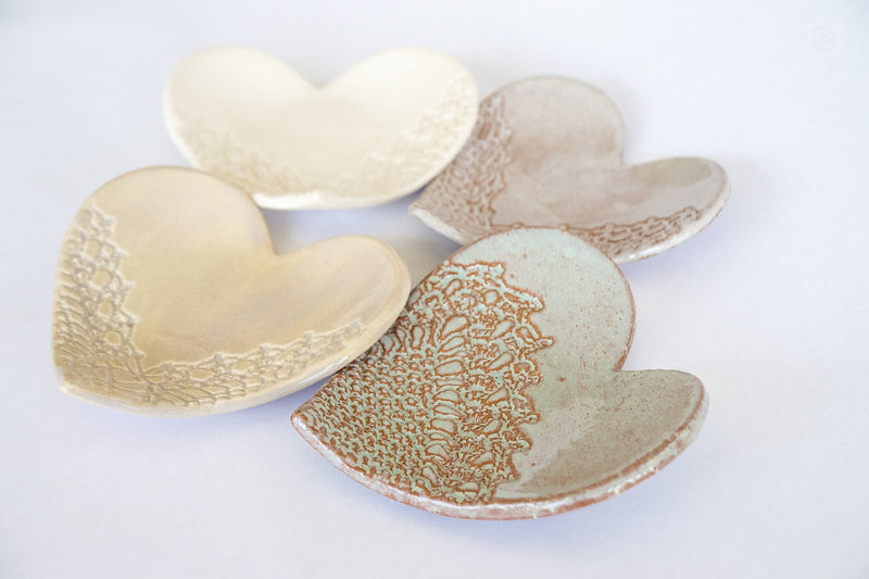 Heart Ring Dish Without Gold Ceramic from Kitchen Supply