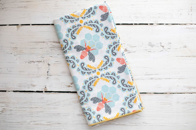 Honey Bee Cloth Napkins, set of four Napkins from Kitchen Supply
