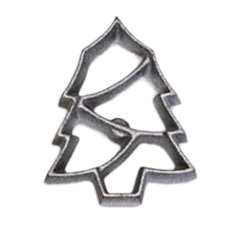 Moule à biscuits scandinave Rosette, grand arbre de Noël, 4H x 2,75 W x 0,5 pouces