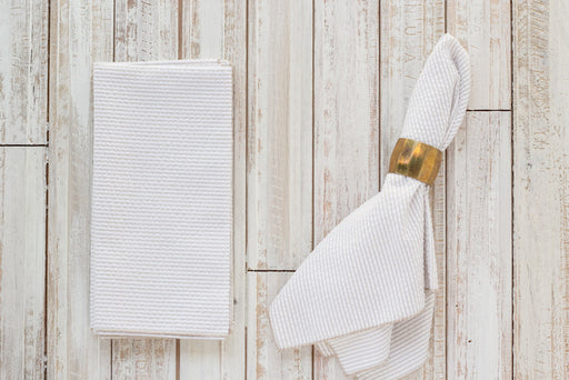 Seersucker Everyday Napkins, set of four Napkins khaki from Kitchen Supply