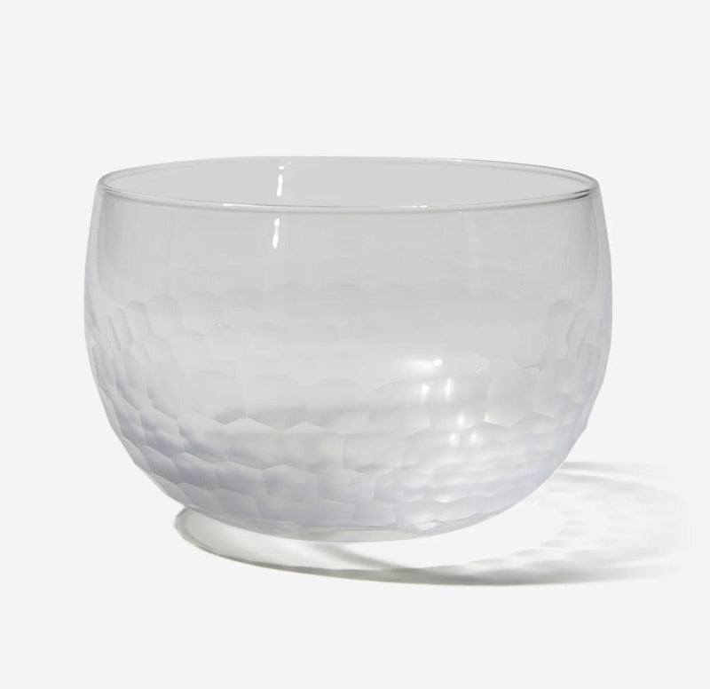 Hive Nut Bowl - 18-ounce Handblown & Hand-etched Honeycomb Dish