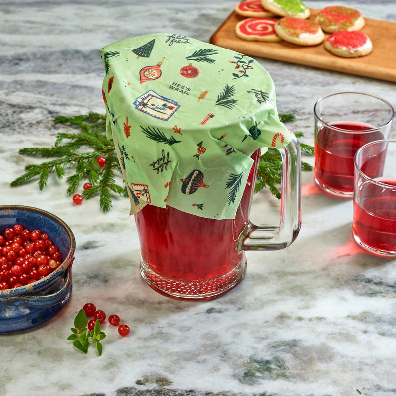 Christmas Print Bee's Wrap Assorted 3-Pack Kitchen & Bath from Kitchen Supply