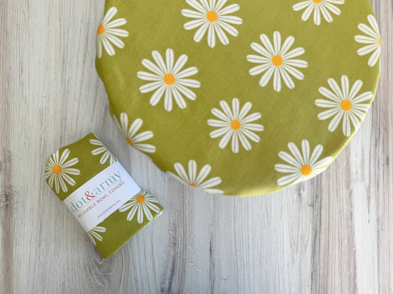 Reusable Bowl Cover- Daisy Food Container Covers from Kitchen Supply