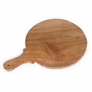 Round Wooden cutting board on a white background