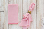 Seersucker Dinner Napkins, set of 4 Napkins red from Kitchen Supply