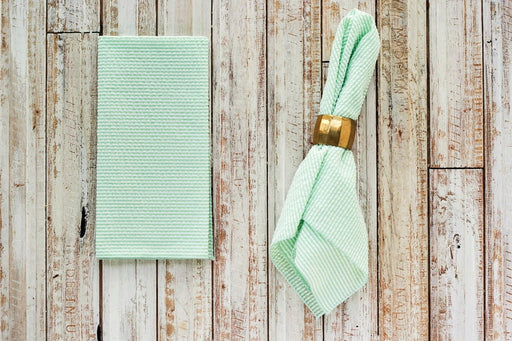 Seersucker Everyday Napkins, set of four Napkins green from Kitchen Supply