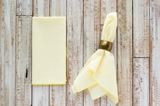Seersucker Everyday Napkins, set of four Napkins yellow from Kitchen Supply
