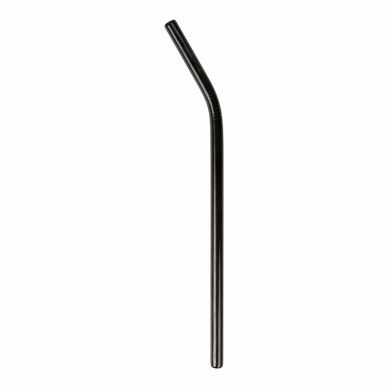Stainless Steel Straw - Straight, Bent, or Boba Style Drinking Straws & Stirrers Bent Black from Kitchen Supply