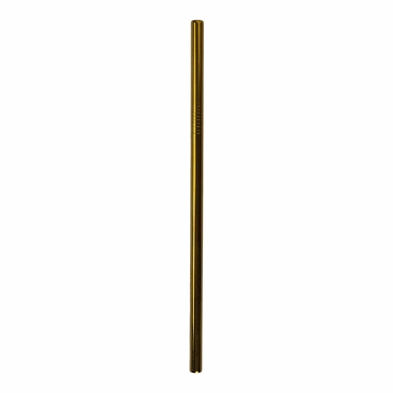 Stainless Steel Straw - Straight, Bent, or Boba Style Drinking Straws & Stirrers Straight Gold from Kitchen Supply