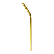 Stainless Steel Straw - Straight, Bent, or Boba Style Drinking Straws & Stirrers Bent Gold from Kitchen Supply
