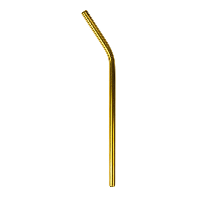 Stainless Steel Straw - Straight, Bent, or Boba Style Drinking Straws & Stirrers Bent Gold from Kitchen Supply