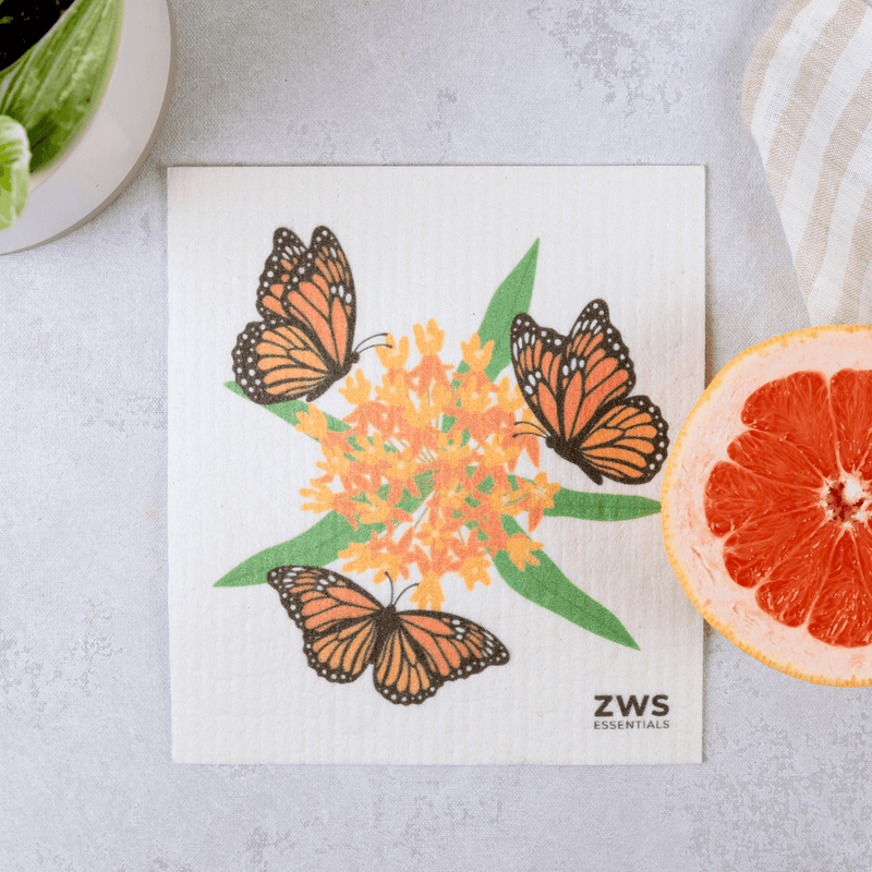 Swedish Dish Cloth Reusable Paper Towels Monarch Butterfly from Kitchen Supply