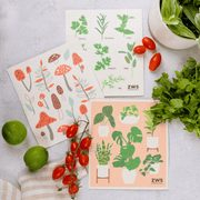 Swedish Dish Cloth Reusable Paper Towels Plants Bundle of 3 from Kitchen Supply
