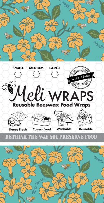Beeswax Food Wrap - Puakenikeni Print