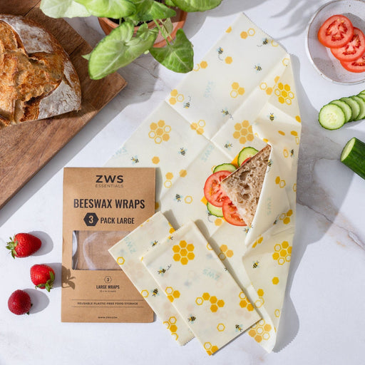 Beeswax Wraps – Plastic-Free Food Storage Food Wraps Honeycomb from Kitchen Supply