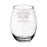 Buzzed Stemless Wine Glass 16 ounce, Clear with Bee Etching