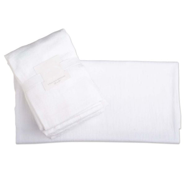 Juego de 5 paños de cocina Floursack de algodón, color blanco