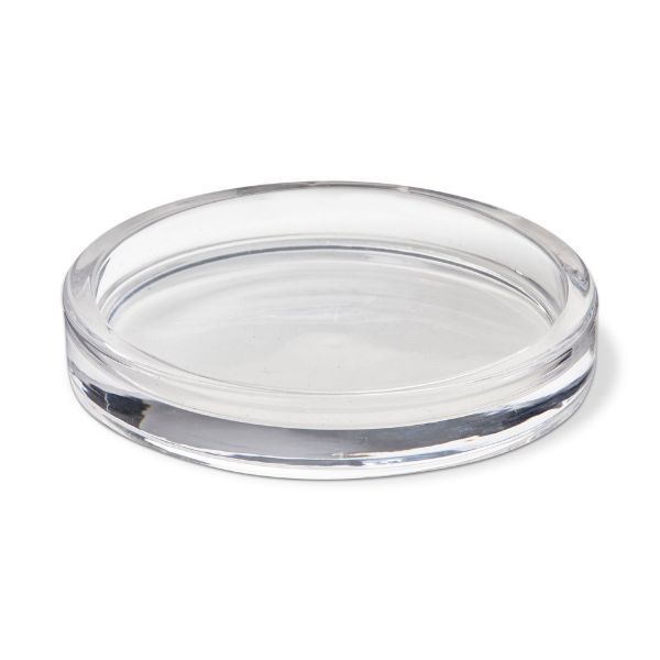 Radiance Glass Pillar Plate Large - Clear