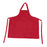 Red Bib Apron with D-Ring Adjustable Neck