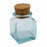 Mini Cube Green Glass Bottle 1 Ounce