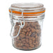 Clamp Lid Glass Jar with Orange Gasket 7 Ounce
