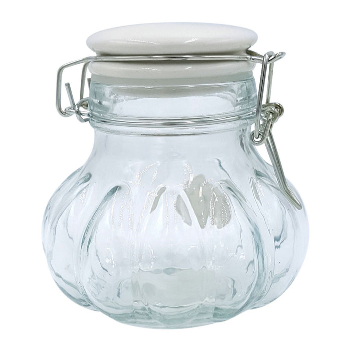 Meloni Storage Jar with White Top