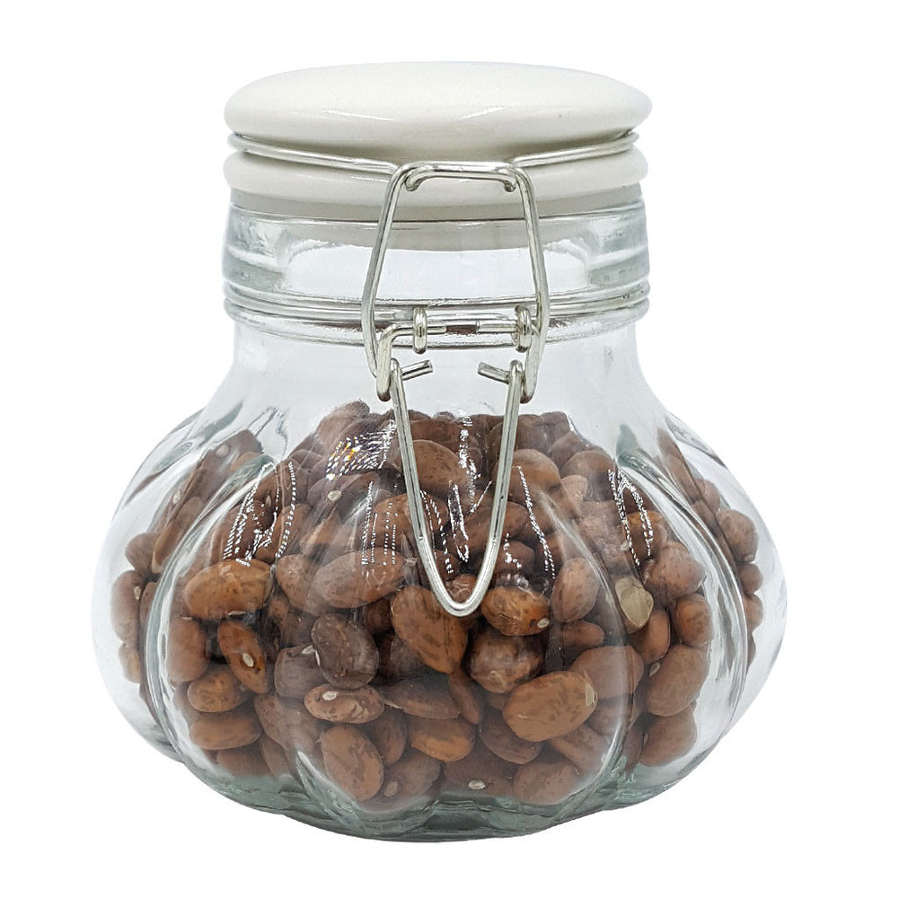 Meloni Storage Jar with White Top