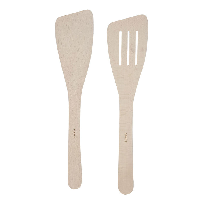 6115 French Beechwood Slotted Spatula is Incredibly high-quality, all-purpose beechwood spatulas from France are crafted with wide comfortable handles and broad surfaces. They won't scratch or damage nonstick cookware. 