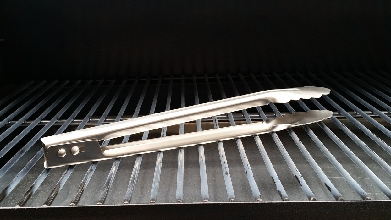 Locking Tongs Stainless Steel 9 Inch by Kitchen Supply on Grill