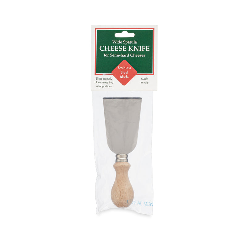 Cheese Knife Wide Spatula, Stainless Steel with Wood
