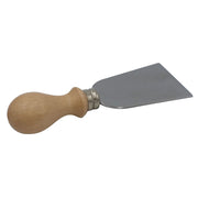 Italian wide stainless cheese knife with wood handle