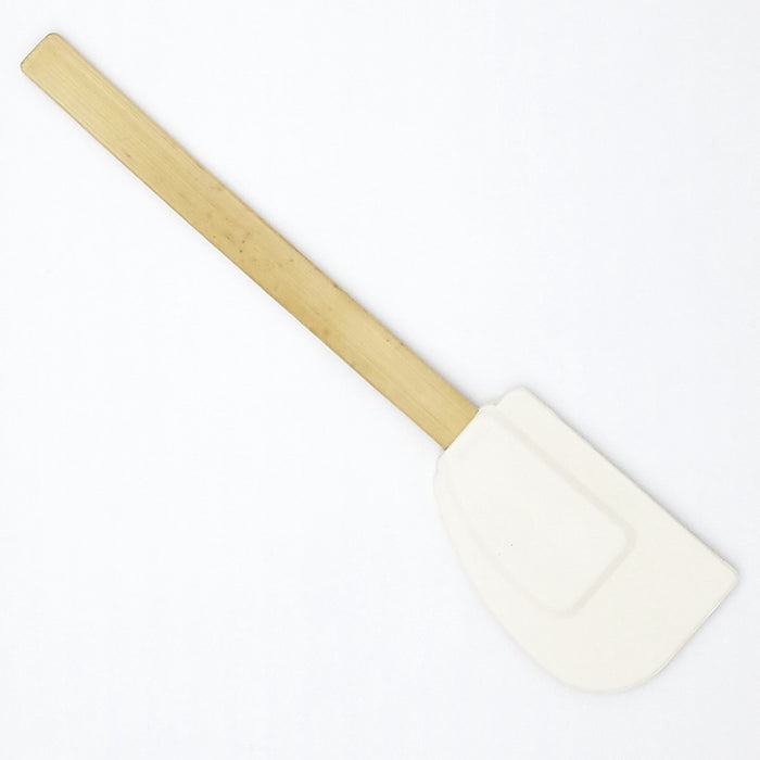 Kitchen Supply Rubber Bowl Scraper with Bamboo Handle