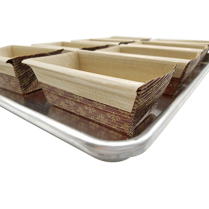 Kitchen Supply Wholesale Large Loaf Paper Baking Pan 25-Pack, 9 x 2.8 x 2 Inches