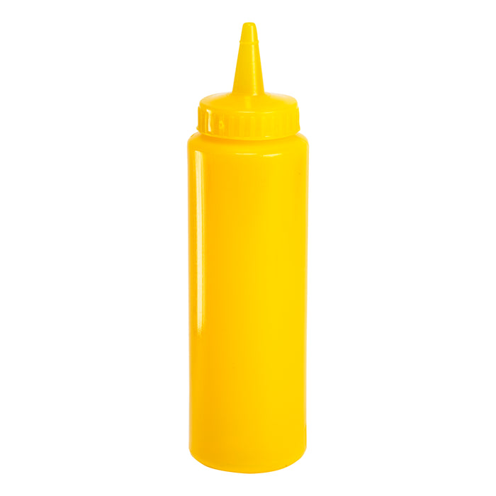 Botella de condimento/salsa exprimible amarilla, 8 onzas