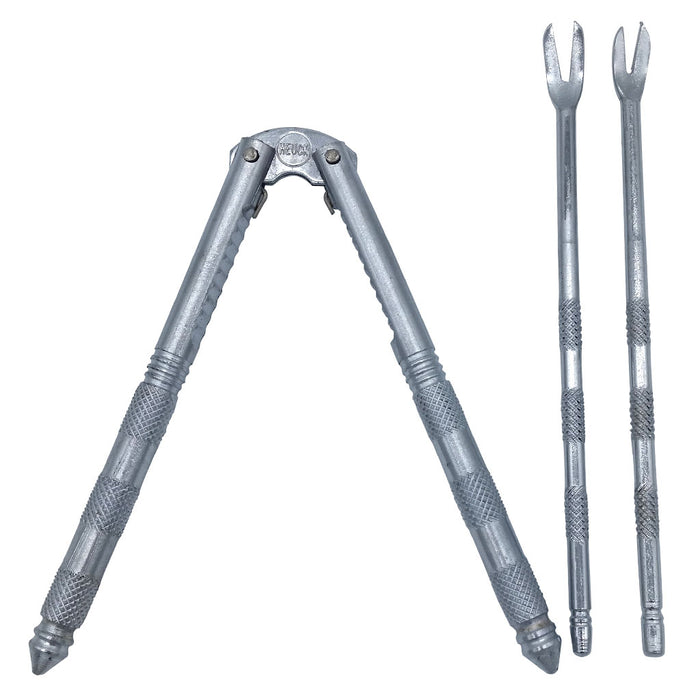Casse-croûte classique au crabe, aux crustacés et aux noix avec 2 fourchettes