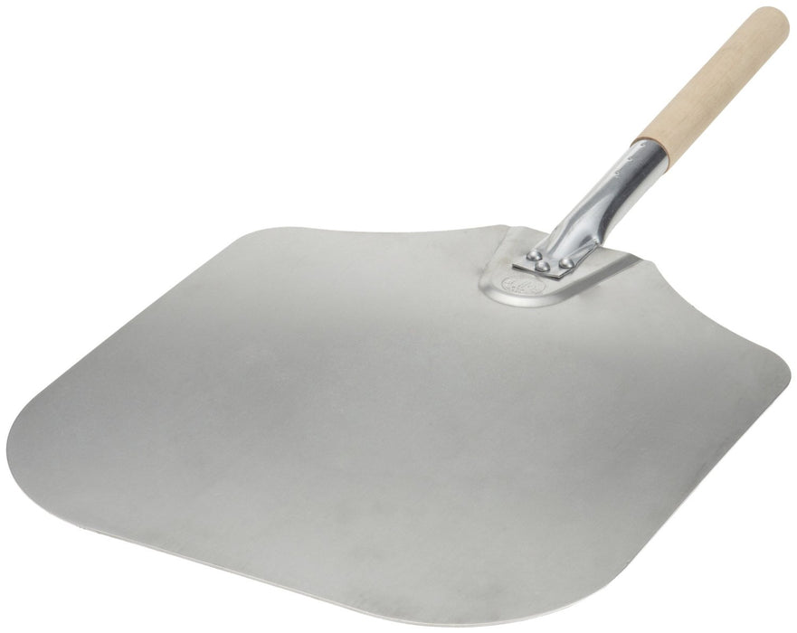 Kitchen Supply 16-Inch x 18-Inch Aluminum Pizza Peel with Wood Handle