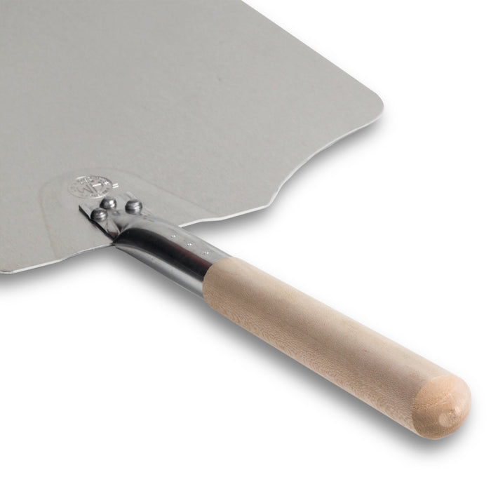 Kitchen Supply 16-Inch x 18-Inch Aluminum Pizza Peel with Wood Handle