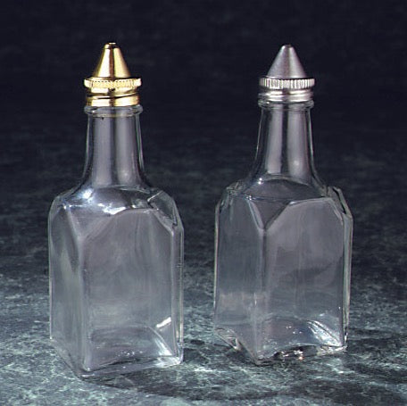 Square Oil and Vinegar Cruet, Stainless Steel Dispenser
