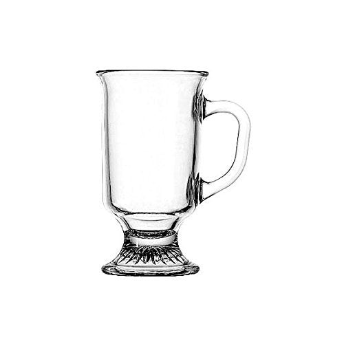 Tasse à café irlandais en verre 8 onces, transparent