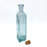 corked green glass decorative bottle with tint square shape