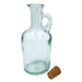 Green Glass Jug Oil and Vinegar Bottle with Removable Cork