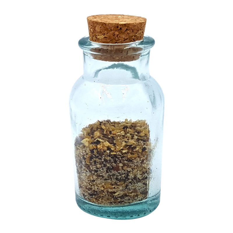Botella de vidrio verde con tapón de corcho, paquete múltiple