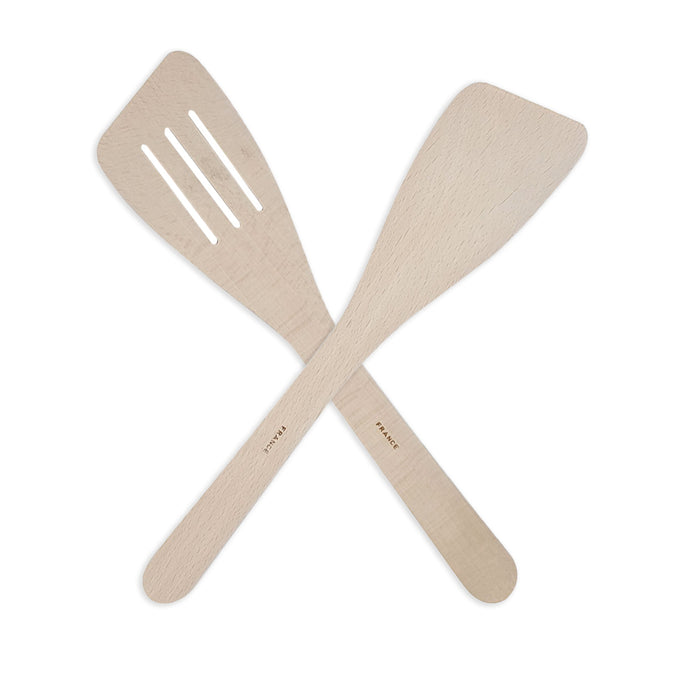 Ensemble de spatules et spatules en hêtre français, 2 pièces