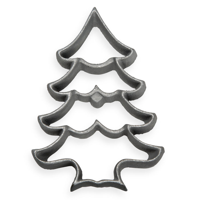 Molde para galletas con forma de roseta escandinava, árbol de Navidad grande, 4 alto x 2,75 ancho x 0,5 pulgadas